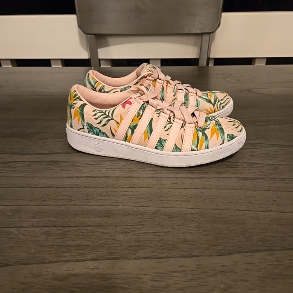K-Swiss Women's Floral Sneakers - Pink and Yellow